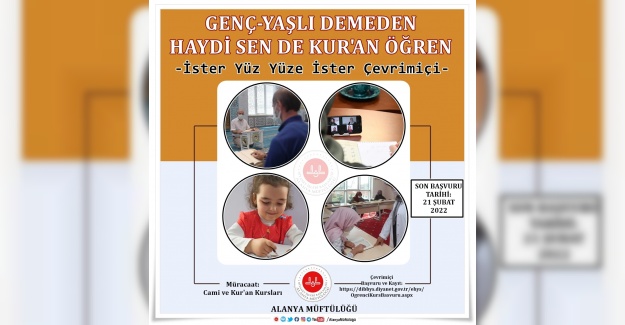 İster Yüz Yüze İster Çevrimiçi Haydi Sen de Kur'an Öğren