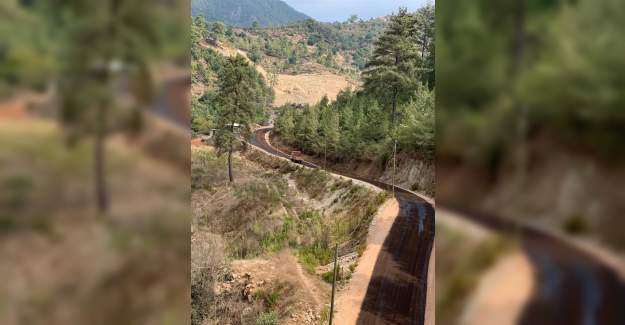 Alanya Belediyesi'nin Kırsal Mahallelerdeki Asfalt Çalışmaları Sürüyor