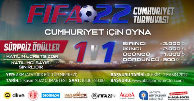 Büyükşehir ‘FİFA 22 Cumhuriyet Turnuvası’ Düzenleyecek