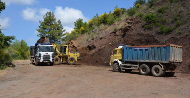 Alanya Beldibi Yolu Asfalta Hazırlanıyor