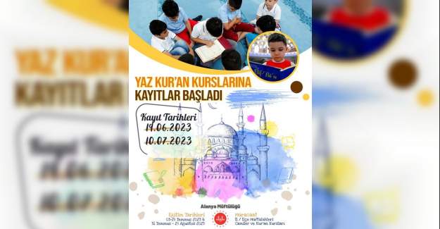 Yaz Kuran Kursu Kayıtları Başladı
