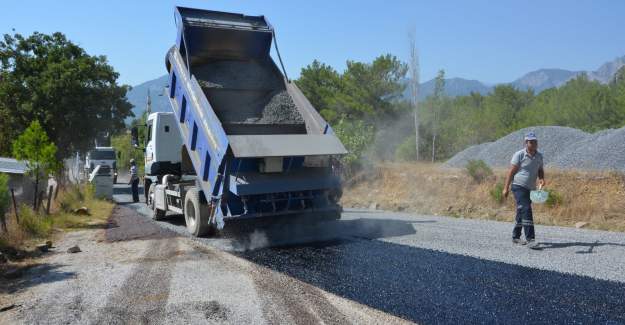Alanya Beldibi Yolunda Asfalt Çalışmaları Başladı