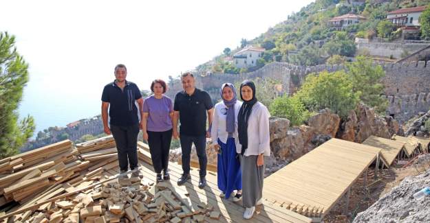 ALANYA KALESİ YAYALAŞTIRMA PROJESİ’NİN SON ETABINDA ÇALIŞMALAR SÜRÜYOR
