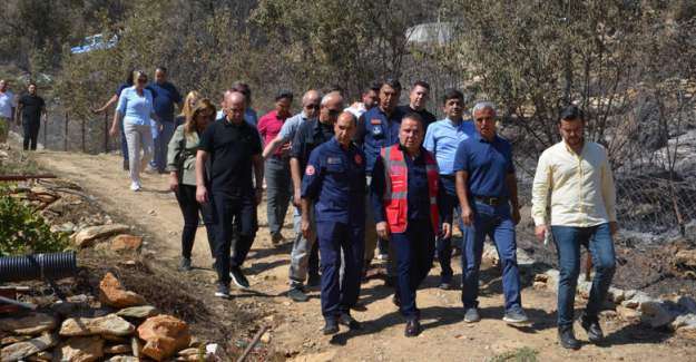 Başkan Böcek Yangın Bölgesinde