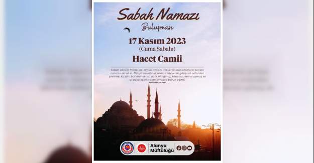 Hacet Camii'nde Sabah Namazı'nda Buluşalım