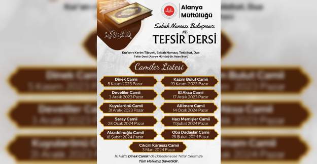 Tefsir Dersleri Başlıyor