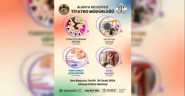 Alanya Belediyesi Eğitim Kursları Başlıyor