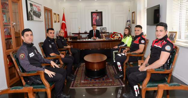 Polis Haftası Kapsamında Alanya İlçe Emniyet Müdürlüğünden Kaymakam Ürkmezer'e Ziyaret