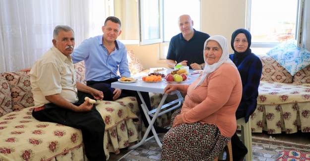 Kaymakam Ürkmezer Şehit Cemal Topataş'ın Ailesini  Ziyaret Etti
