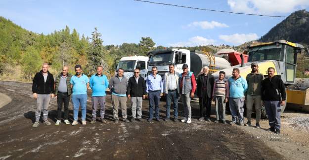 Gökbel-Gören Yolu'na Yoğun Çalışma