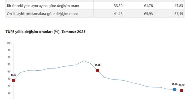 Temmuz Ayında Enflasyon Yüzde 33,52’ye Ulaştı