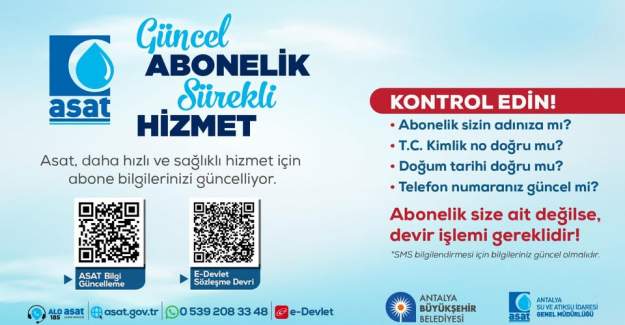 ASAT Abonelerini Uyardı