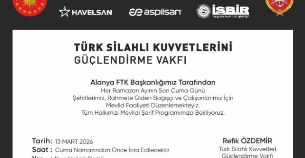 TSKGV’den Anlamlı Mevlid : Şehitler Dualarla Anılacak