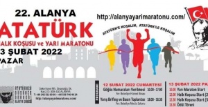 22.Alanya Atatürk Halk Koşusu ve Yarı Maratonu Gerçekleştirilecek