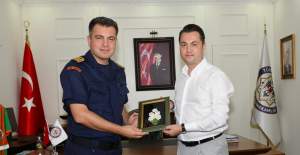 Sahil Güvenlik Komutanından Kaymakama Ziyaret