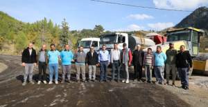 Gökbel-Gören Yolu'na Yoğun Çalışma