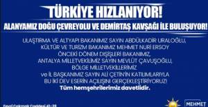 Alanya Doğu Çevreyolu Ve Demirtaş Kavşağı Hizmete Açılıyor